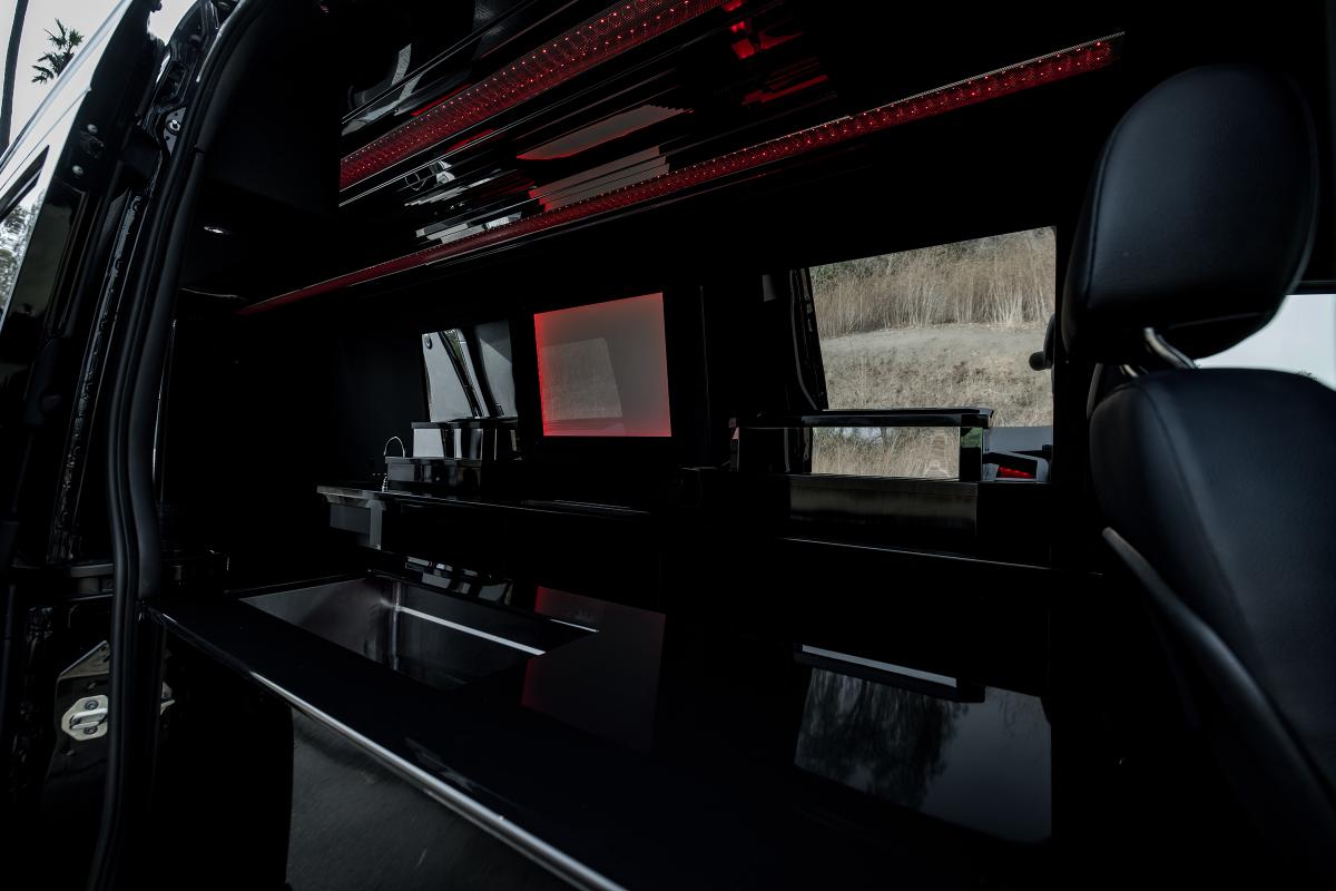 Mercedes-Benz Sprinter "Platinum Speakeasy" Rental in Los Angeles Thumbnail 