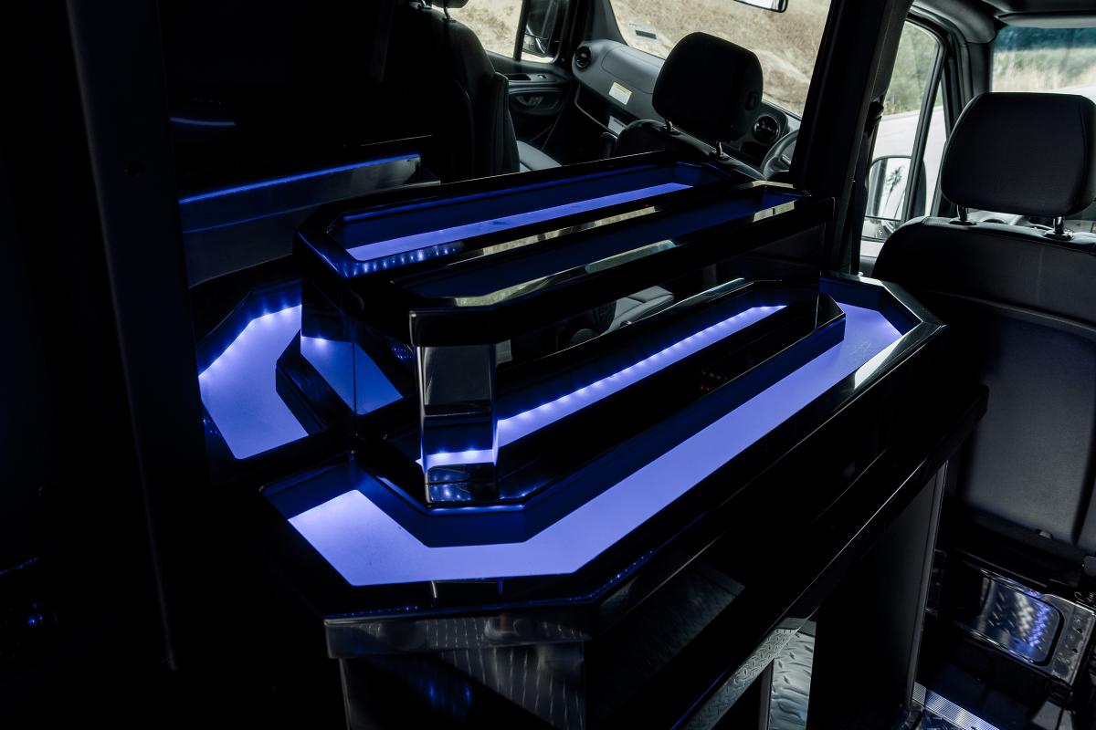 Mercedes-Benz Sprinter "Platinum Speakeasy" Rental in Los Angeles Thumbnail 